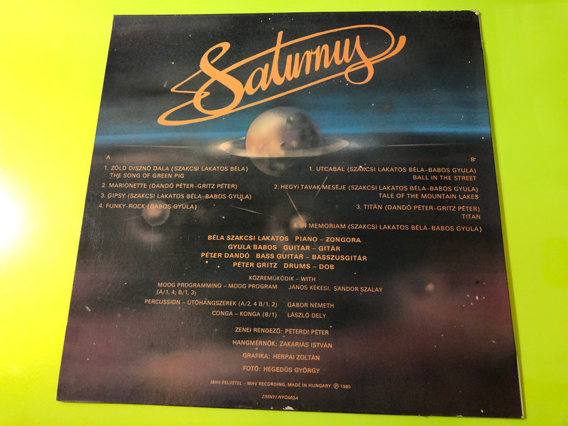 SIGNED: SATURNUS - Saturnus Original 1980 Pepita Vinyl LP (SaturnusOriginal1980)