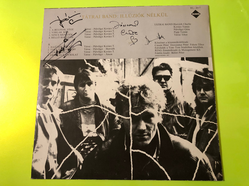 FULLY SIGNED: Tátrai Band - Illúziók nélkül Original 1989 Vinyl LP (TátraiBand02)