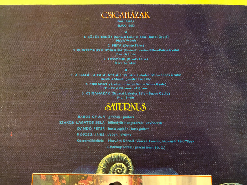 Krém Records SATURNUS "Csigaházak" 1982 Rare Autographed Vinyl LP – Jazz-Fusion Masterpiece (SATURNUSCsigaházak)
