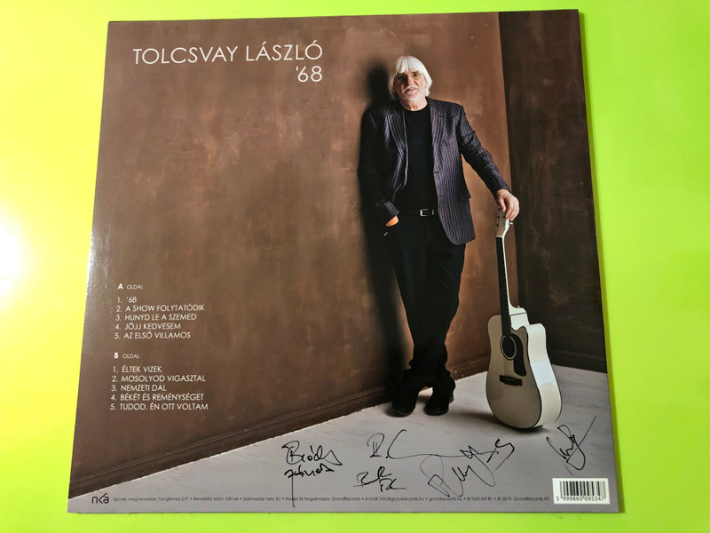 Tolcsvay László '68 Signed GrundRecords Hungarian Folk-Rock Vinyl LP (5999860095347)