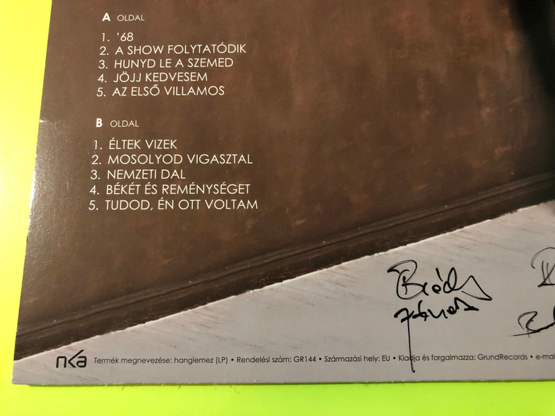 Tolcsvay László '68 Signed GrundRecords Hungarian Folk-Rock Vinyl LP (5999860095347)