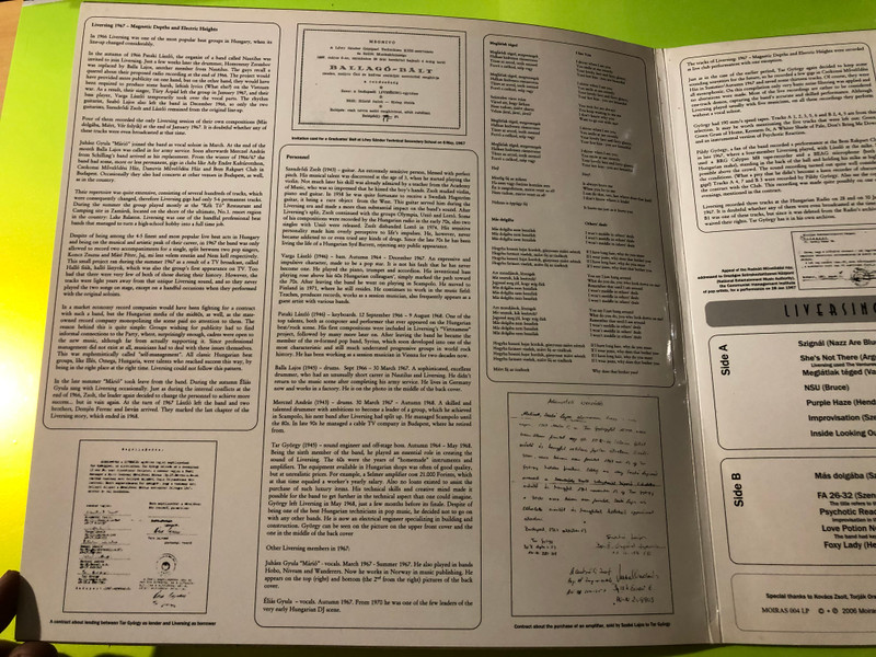 Moiras Records Liversing - 1967 Magnetic Depths and Electric Heights Signed Vinyl LP (5991315912049)