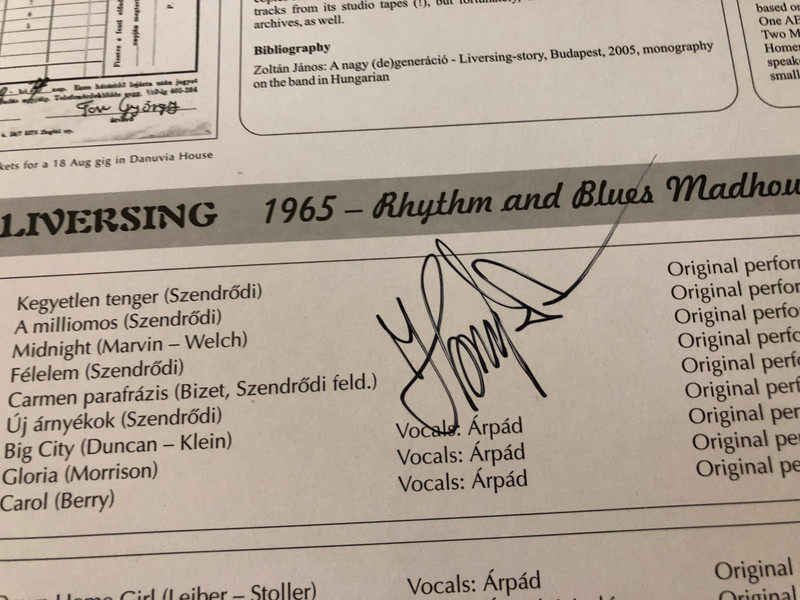 Moiras Records Liversing - 1965 Rhythm and Blues Madhouse in Hungary Signed Vinyl LP (5991315912032)