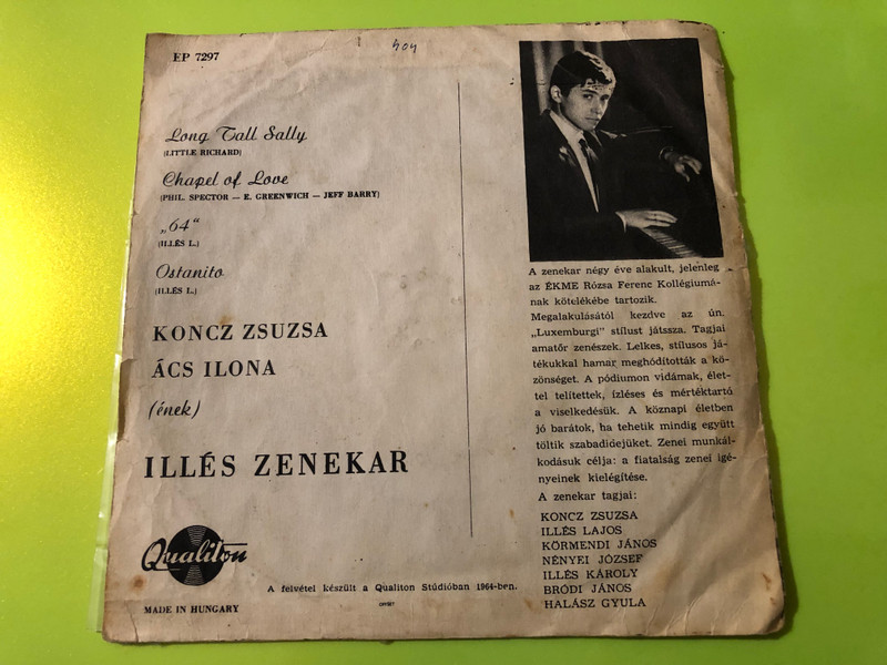 Illés Zenekar Autographed 7" Vinyl EP - Long Tall Sally / Chapel of Love (1964) (LongTallSally)