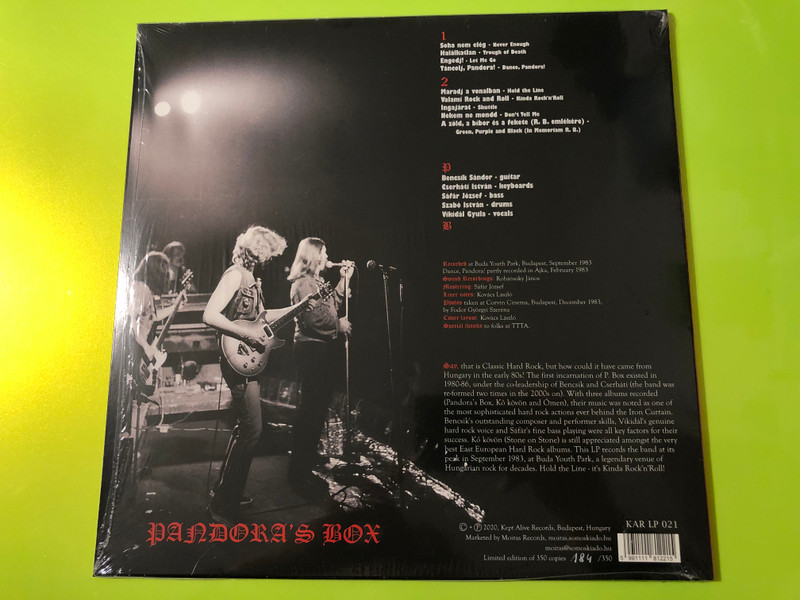 Pandora's Box - Maradj a vonalban Live LP by Kept Alive Records (5991111812215)