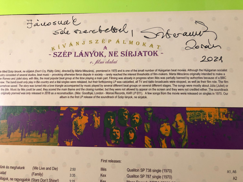 Szép lányok, ne sírjatok! - Original Motion Picture Soundtrack Vinyl LP by Moiras Records (5991111812178)