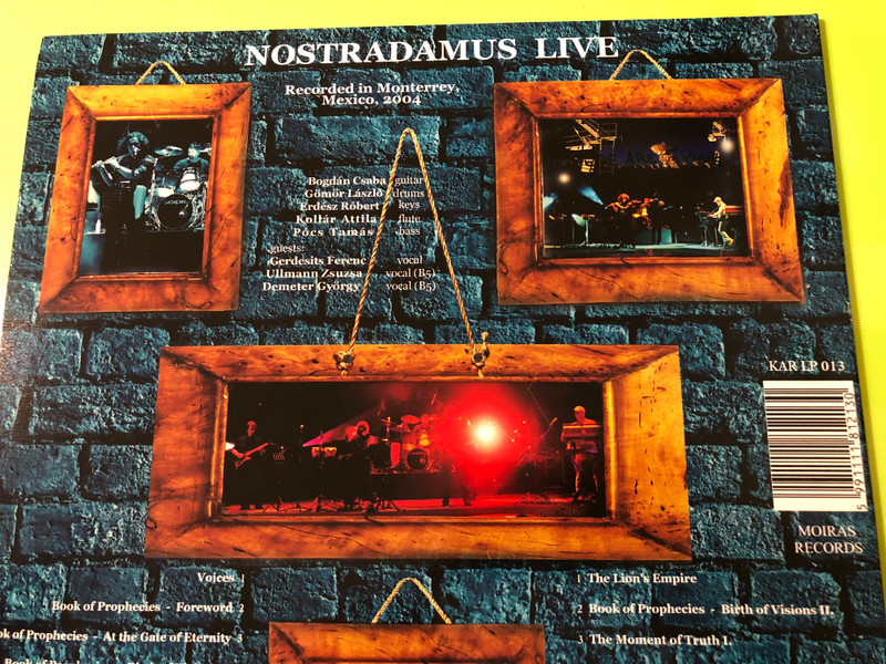 Solaris - Nostradamus Live Limited Edition Vinyl by Moiras Records (5991111812130)