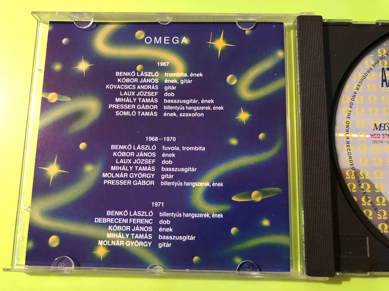 Omega: Az összes kislemeze 1967–1971 – Rare Autographed Hungarian Rock CD (Hungaroton-Gong) (5991813766120.)
