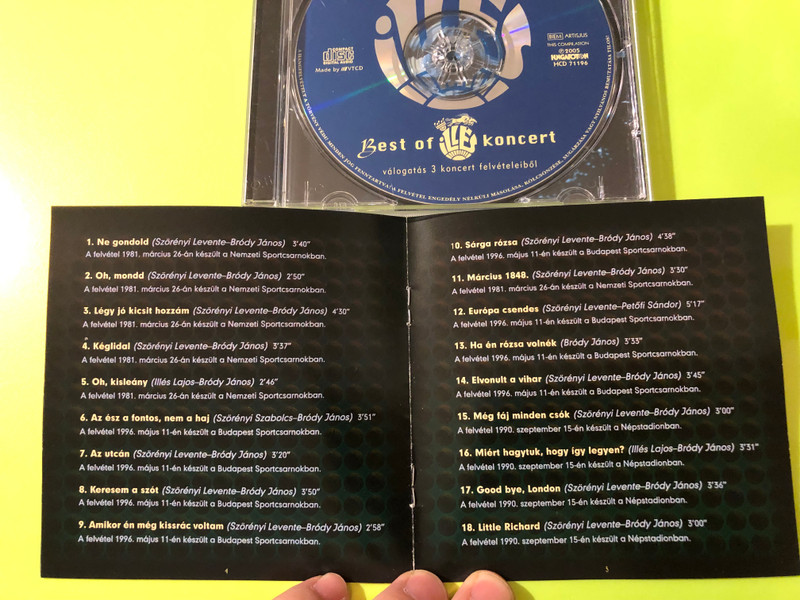 Hungaroton Best of Illés-koncert Live Anthology Audio CD - Autographed (5991817119625.)