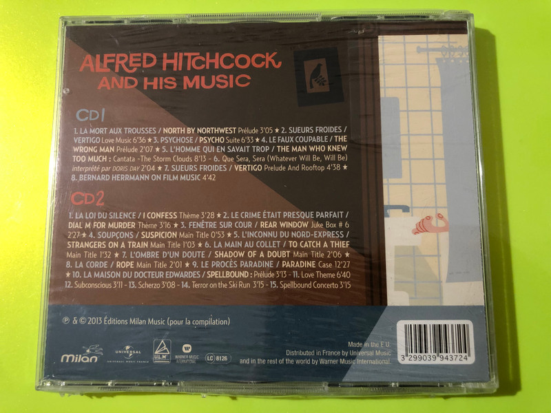 Milan Records Alfred Hitchcock and His Music 2-CD Compilation (3299039943724)
