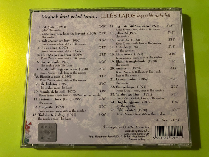 Autographed Hungaroton Lajos Illés - Virágok Közt Veled Lenni... CD Compilation (5991817120522.)