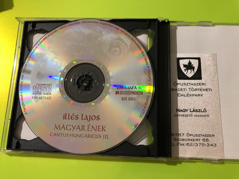 Autographed Lajos Illés - Magyar Ének (Cantus Hungaricus I-II-III) 2CD Set (LajosIllésMagyarÉnek)