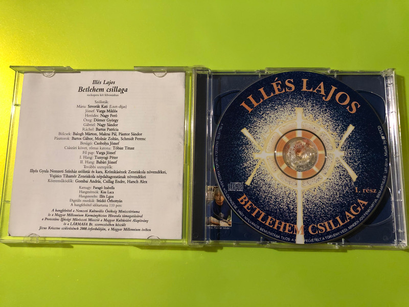 Autographed Lajos Illés - Betlehem Csillaga (Star of Bethlehem) Rock Opera CD (5998272703727)