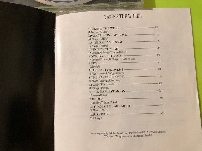 MMC Records: EAST - Taking the Wheel Signed CD – Progressive Rock Mastery (EASTTakingWheel)