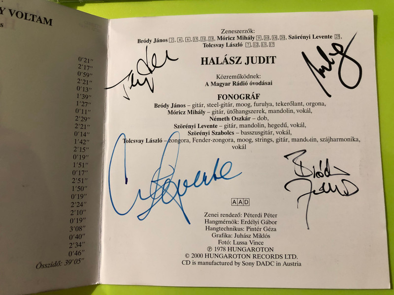Hungaroton Judit Halász - Amikor én még kislány voltam Music CD (Multi-Autographed) (5991811754723.)