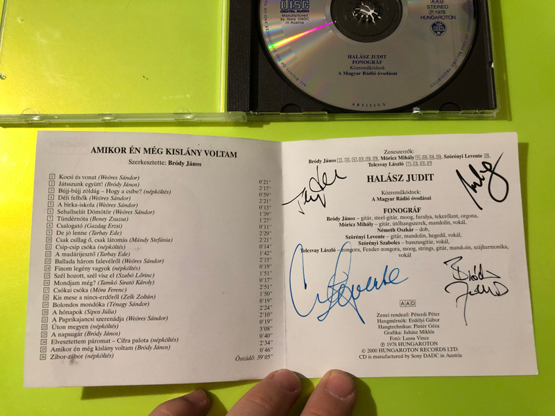 Hungaroton Judit Halász - Amikor én még kislány voltam Music CD (Multi-Autographed) (5991811754723.)