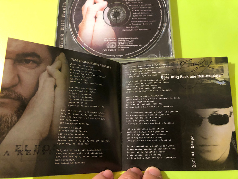 Deák Bill Gyula - Bort, bluest, békességet! Columbia Music CD (Multi-Signed) (5099749686823.)