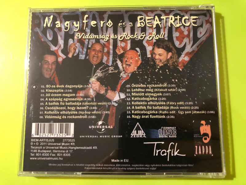 Nagyferó és a Beatrice - Vidámság és Rock & Roll Universal Music CD (Multi-Signed) (602527735252.)