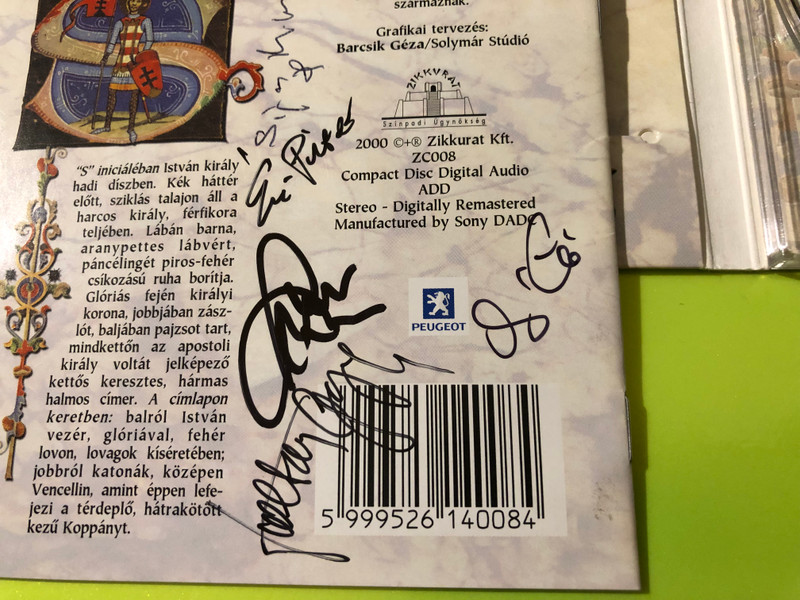 Zikkurat Szörényi-Bródy - István, a király Rock Opera CD (Multi-Signed) (5999526140084.)