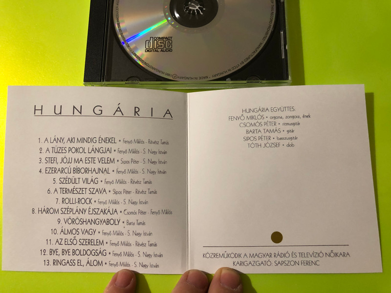 Hungária - Hungária (Tűzveszélyes) Gong / Hungaroton Music CD (Signed) (5991811742423.)