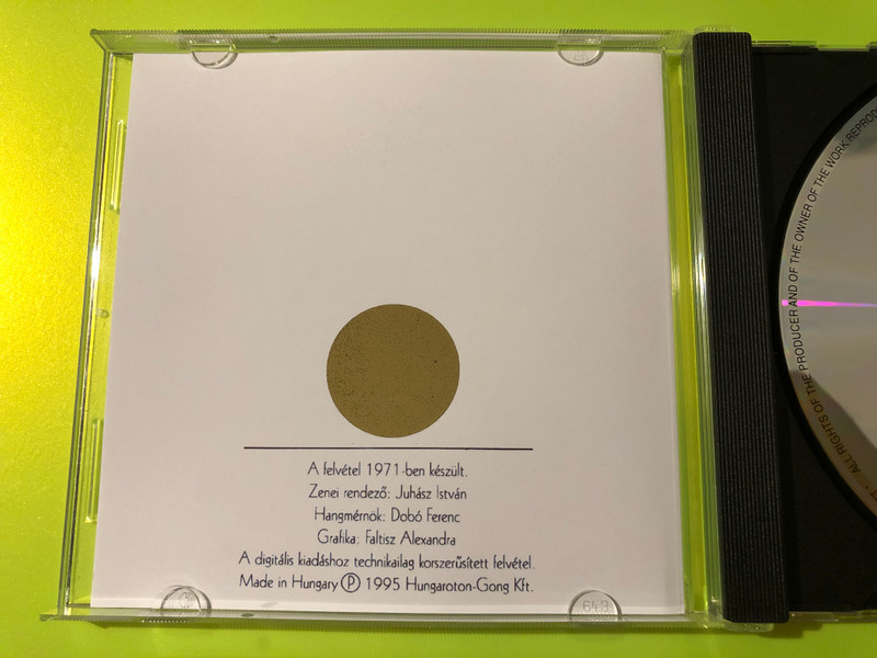 Hungária - Hungária (Tűzveszélyes) Gong / Hungaroton Music CD (Signed) (5991811742423.)