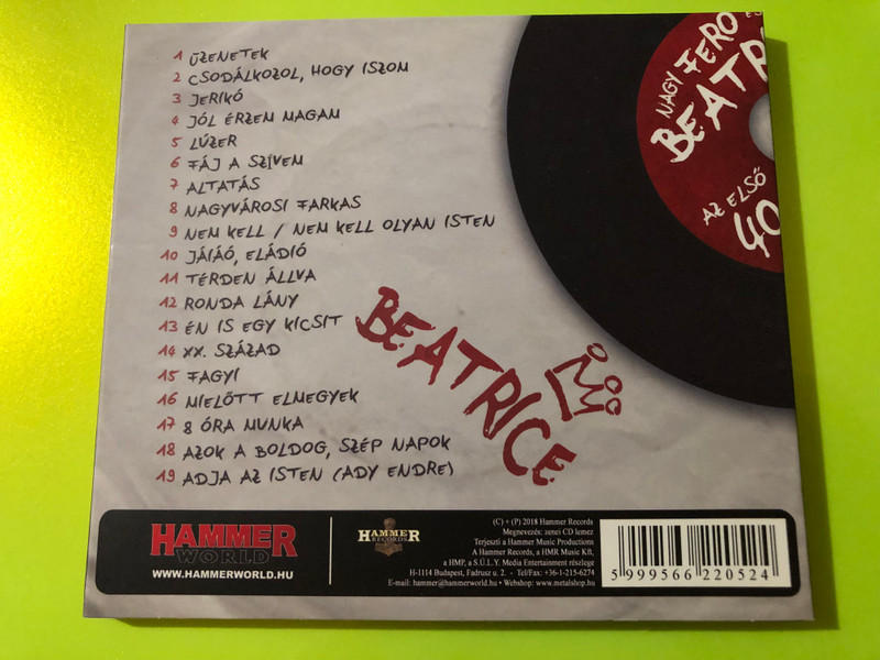 Nagy Feró és a Beatrice - Az első 40 év Live! Hammer Records CD (Multi-Signed) (5999566220524)