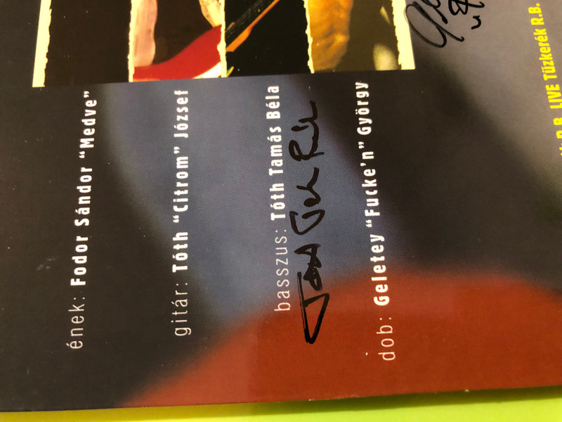 Tűzkerék R.B. - 16 tonna... CrossRoads Records Live CD (Signed) (5998714700338.)