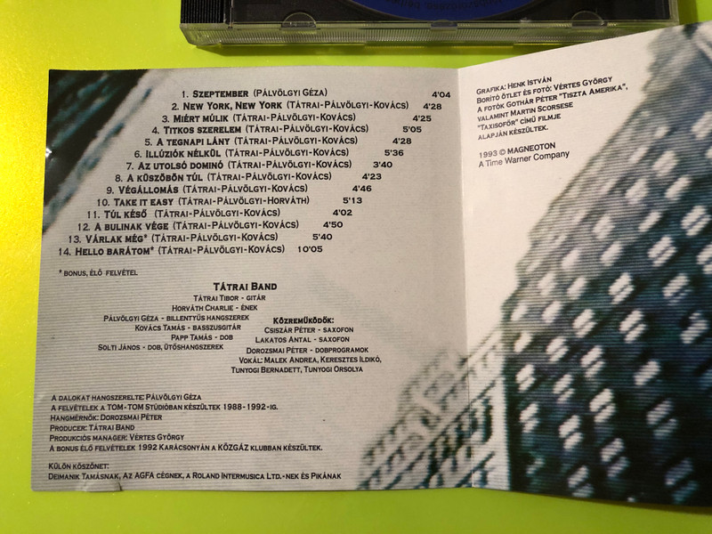 Tátrai Band - New York, New York (Best of Tátrai Band) Magneoton CD (Multi-Signed) (745099431921)