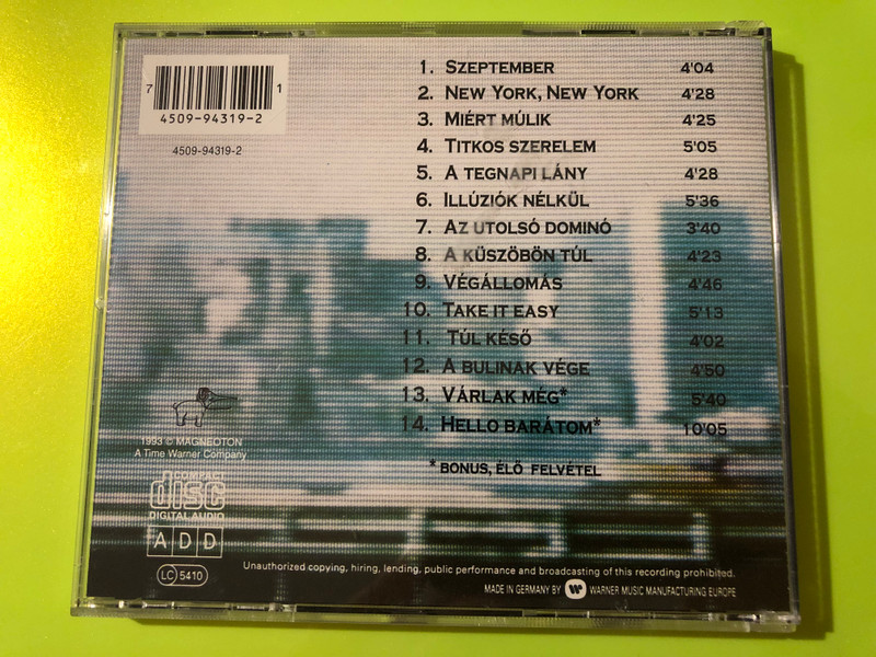 Tátrai Band - New York, New York (Best of Tátrai Band) Magneoton CD (Multi-Signed) (745099431921)