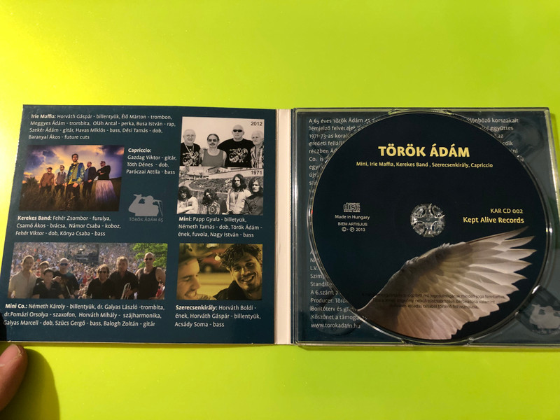 Autographed Török Ádám: Elrohant Idő Kept Alive Records Music CD (5991111803022)