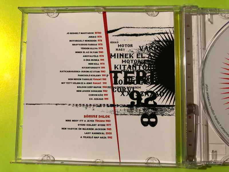 Autographed EMI Nagy Feró: Antológia 1977–1992 Music CD (724387438422.)