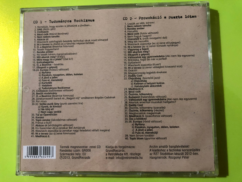 Autographed GrundRecords Beatrice: Betiltott Dalok II. / 1981 Music 2CD (5999883602997)