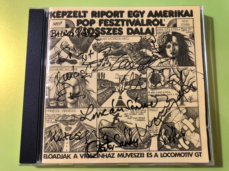 Autographed "Képzelt riport egy amerikai popfesztiválról" / "Harmincéves vagyok" MEGA Music CD (5991813765925.)