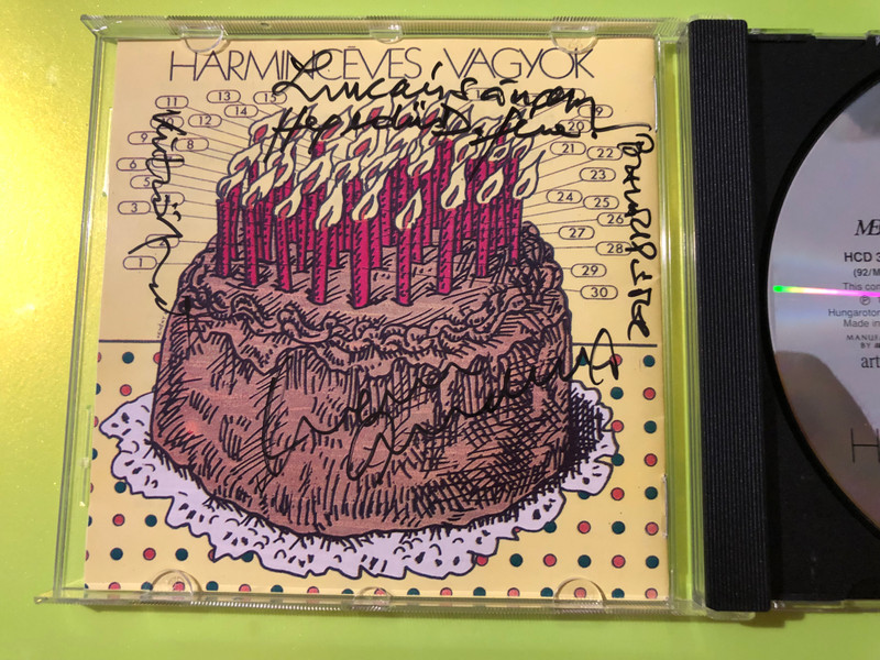 Autographed "Képzelt riport egy amerikai popfesztiválról" / "Harmincéves vagyok" MEGA Music CD (5991813765925.)