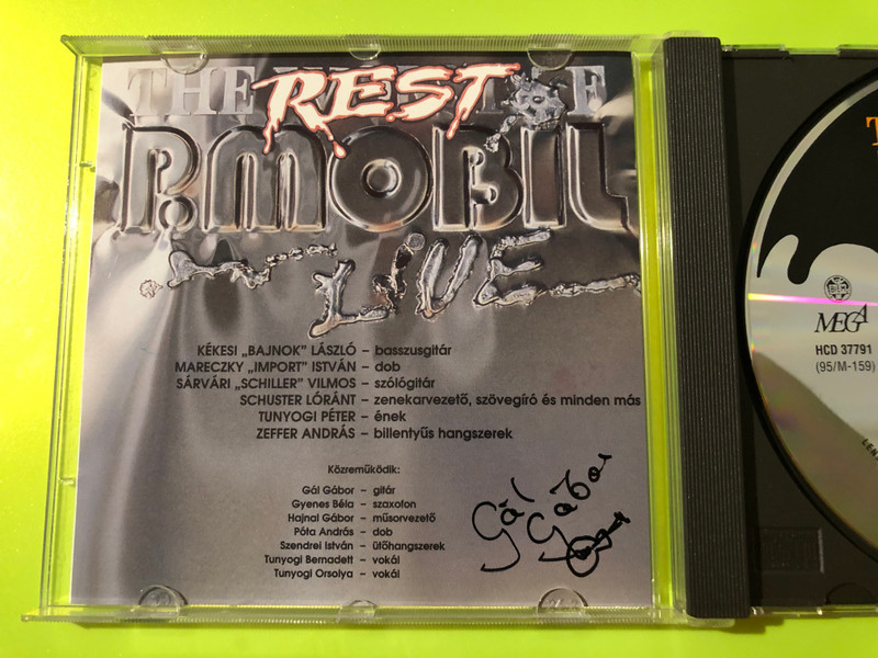 Autographed MEGA P. Mobil: The Rest of P. Mobil Live Music CD (5991813779120.)