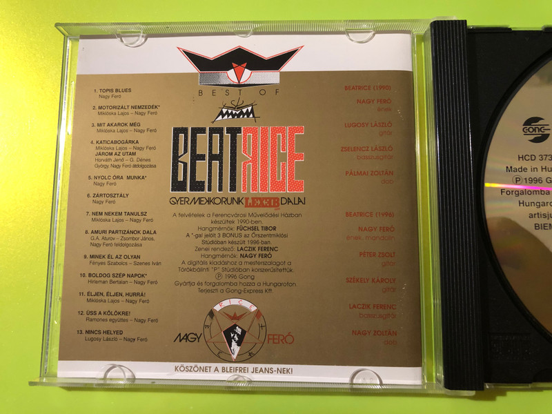 GONG Records: Best of Beatrice - Gyermekkorunk Lexebb Dalai Autographed CD (5991813736826.)