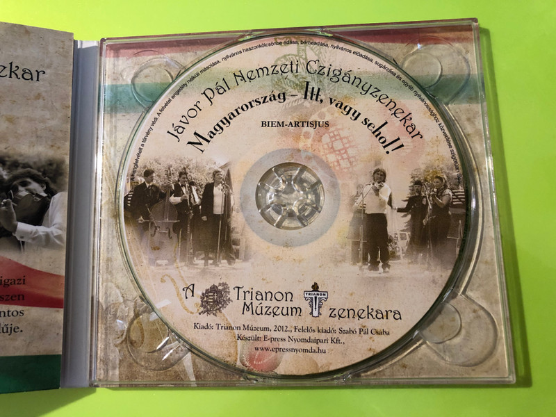 Jávor Pál Nemzeti Czigányzenekar - Magyarország - Itt, vagy sehol! Autographed Folk CD (JávorPálNemzeti)