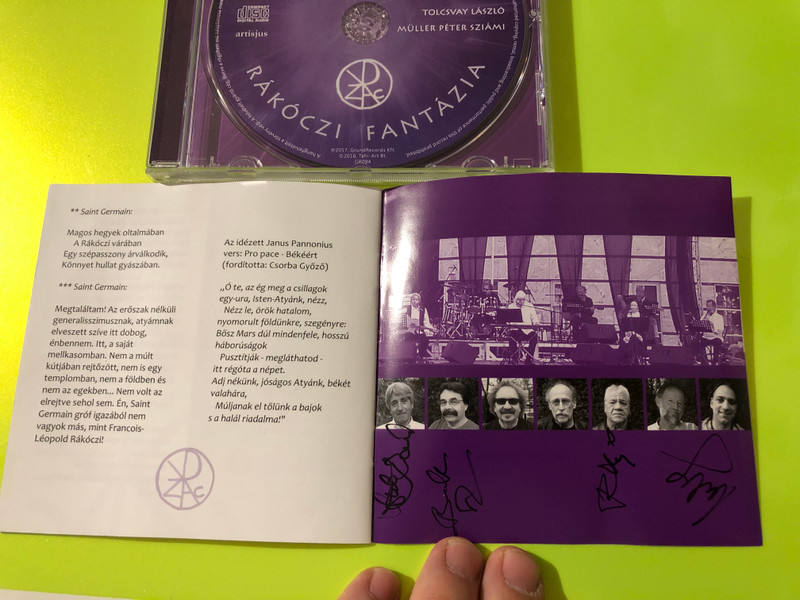 Tolcsvay László & Müller Péter Sziámi - Rákóczi Fantázia Autographed Folk-Rock CD (5999887248474.)