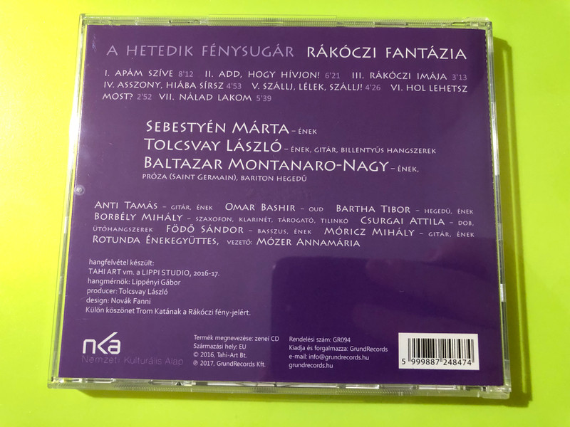Tolcsvay László & Müller Péter Sziámi - Rákóczi Fantázia Autographed Folk-Rock CD (5999887248474.)