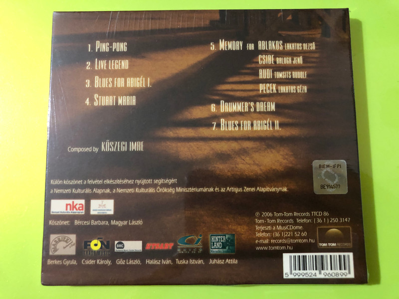 Tom-Tom Records Kőszegi Imre: Drums Poetica Jazz Audio CD (5999524960899.)