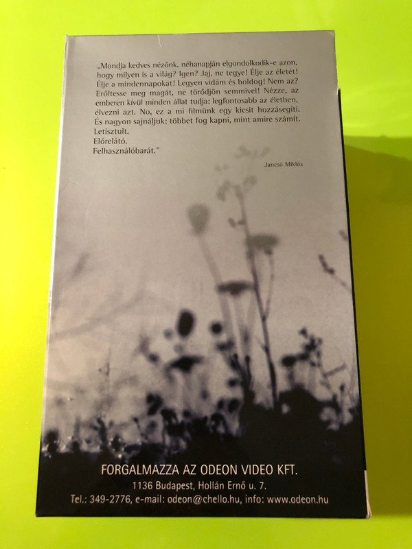 Miklós Jancsó Trilogy ODEON Art Video 3-VHS Box Set (5999542115981)