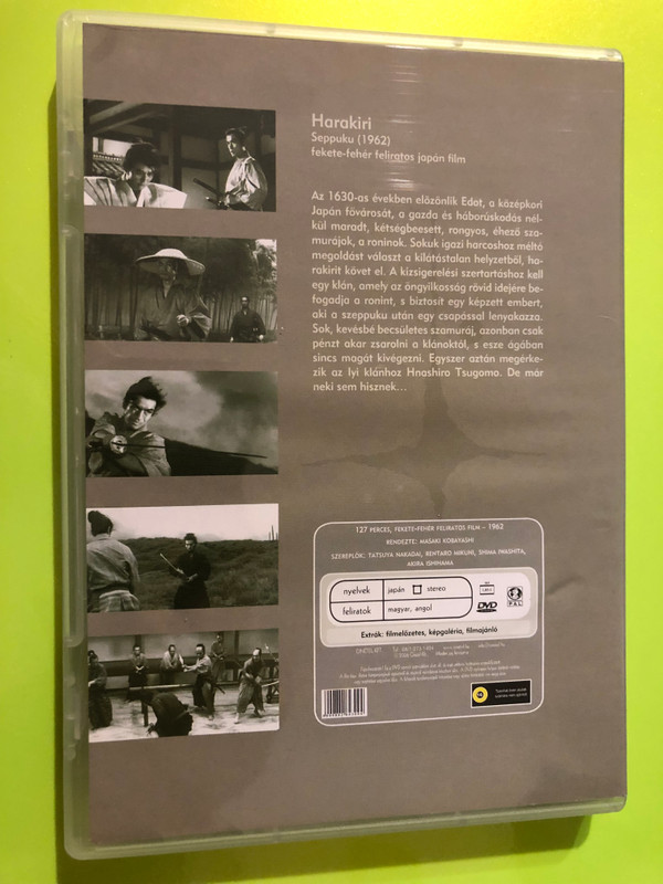 Masaki Kobayashi: Harakiri (Seppuku) 1962 Classic Japanese Cinema DVD (5999882423091)