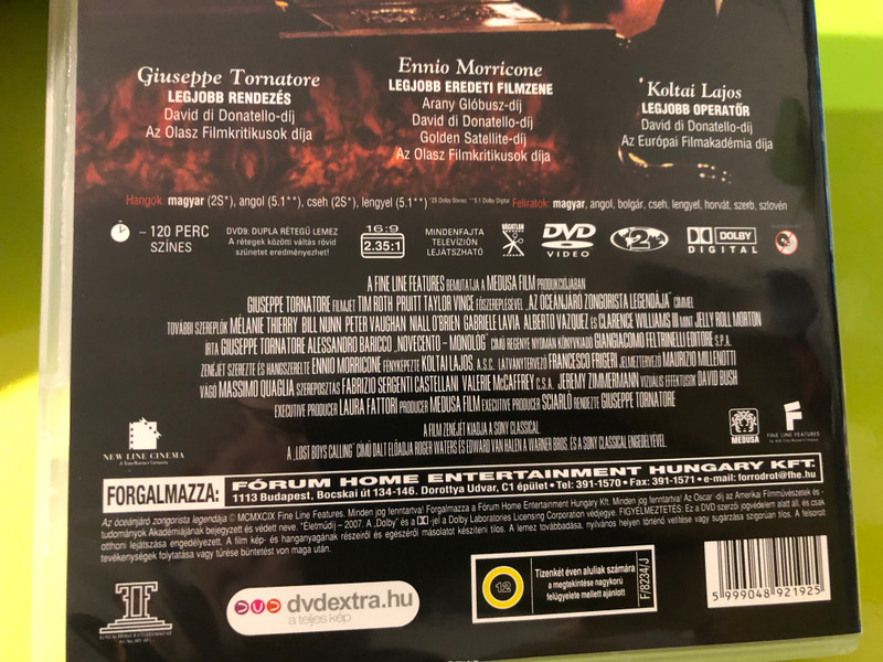 Fórum Home Entertainment Az óceánjáró zongorista legendája (The Legend of 1900) DVD (5999048921925)