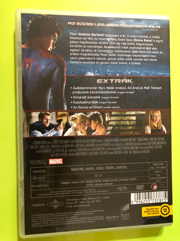 Sony Pictures A csodálatos Pókember (The Amazing Spider-Man) DVD (5996255737875)
