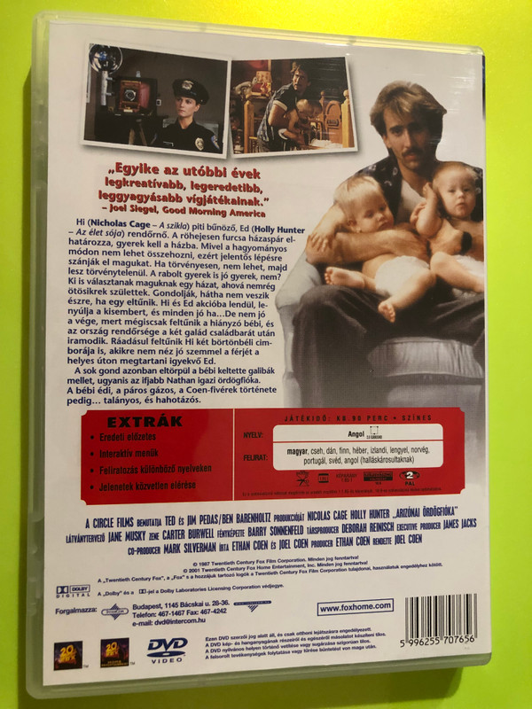 20th Century Fox Arizonai ördögfióka (Raising Arizona) DVD Nicolas Cage (5996255707656)