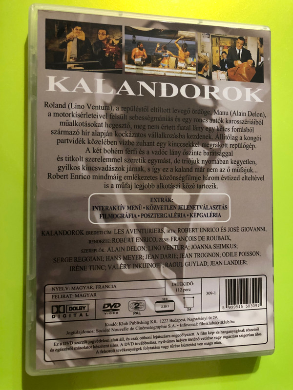 Klub Publishing Kalandorok (Les Aventuriers) DVD Alain Delon & Lino Ventura (5999545583091.)