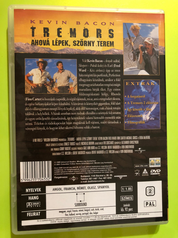 Universal Tremors: Ahová lépek, szörny terem Extra Változat DVD (5996255704532)