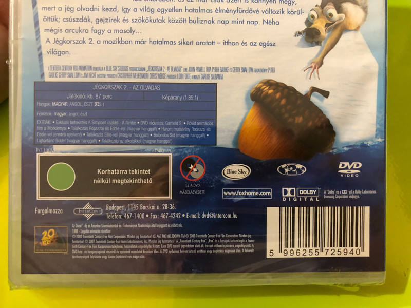 InterCom: Ice Age 1 & 2 Double Feature (Jégkorszak 1-2.) DVD Set (5996255725940)
