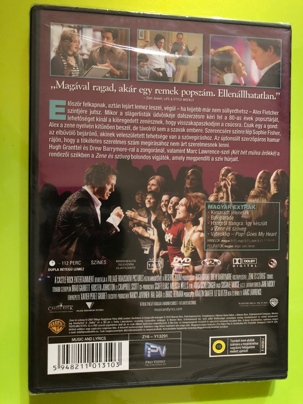 Music and Lyrics - Pro Video Romantic Comedy DVD (59948211013103)