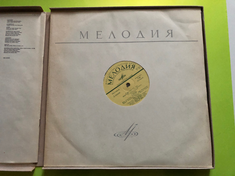 Melodiya Ludwig van Beethoven Fidelio 3-LP Vinyl Box Set (BeethovenFidelio)